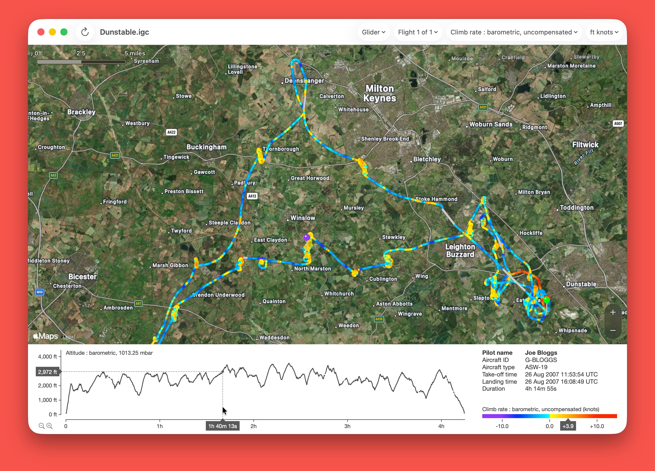 GammaFV main window (Dunstable)